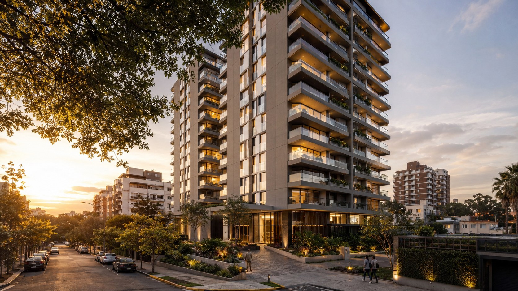 Render comercial de proyecto inmobiliario en Uruguay